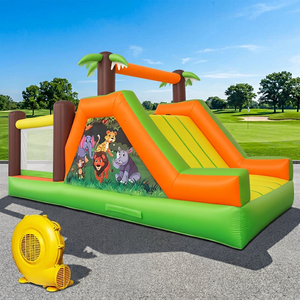 Nouvelle structure gonflable sur le thème de la jungle, château gonflable en PVC, parc de trampolines, toboggan gonflable <span class=keywords><strong>pour</strong></span> enfants, parc d'attractions extérieur - Product Image 1