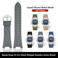 Nouveauté - Bracelet de montre en silicone liquide pour homme et femme, bracelets de montre en caoutchouc pour montre Patek Philippe Nautilus 5711 5712 5726 5980