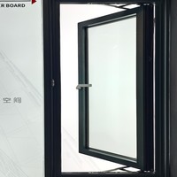 Ventanas Exteriores de Aluminio de Alta Calidad 6060 T66, Piezas de Ventanas de Aluminio, Ventanas Abatibles con Mosquiteras