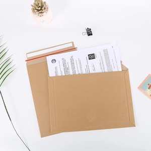 Sacchetti di cartone rigido spedizione mailer fabbrica personalizzare <span class=keywords><strong>A4</strong></span> formato buste <span class=keywords><strong>Kraft</strong></span> buccia e sigillo Hardborad.Brown o bianco - Product Image 2