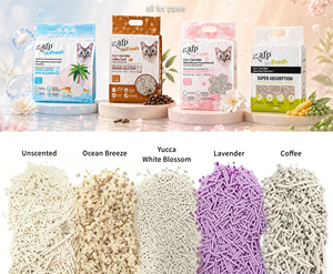 Litière pour chat AFP à faible teneur en poussière, hautement absorbante, mélange multi-matériaux (Tofu, Argile Bentonite, Amidon de Manioc, Amidon de Maïs, Bicarbonate de Soude), Série Sable - Product Image 4