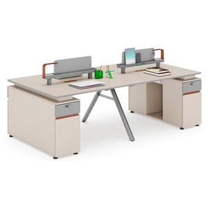 <span class=keywords><strong>Prix</strong></span> bon marché Bureau commercial ergonomique moderne en forme de <span class=keywords><strong>X</strong></span> Mobilier de poste de travail de bureau pour 4 personnes - Product Image 2