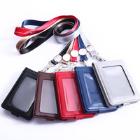 Dompet Kartu Kulit Asli Multi-Kartu Bentuk Kotak & Tempat Kartu Identitas dengan Jahitan Logo Kustom Tersedia