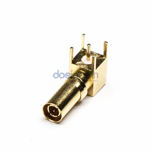 Right Angle RF Coaixal Male DIN 1.0 - 2.3 Connector for PCB Mount