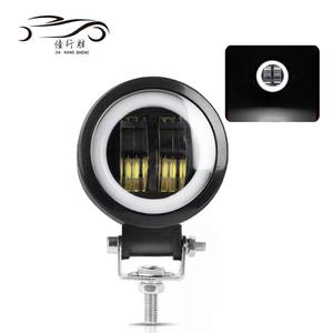 Luces antiniebla LED con DRL blanco brillante 6000K lámpara de trabajo LED REDONDA/cuadrada luces LED de coche 3 pulgadas <span class=keywords><strong>ojos</strong></span> de ángeles LED faro de motocicleta - Product Image 2
