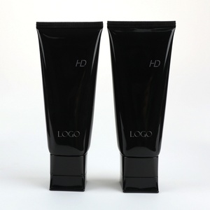 Tubo de Plástico Suave Personalizado al por Mayor para Loción, Exfoliante Corporal, Suero, Tubo Vacío de Calidad con Logotipo Impreso en Negro y Tapa de Rosca para el Cuidado de la Piel - Product Image 1
