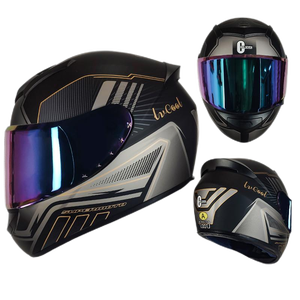 <span class=keywords><strong>Casque</strong></span> de <span class=keywords><strong>moto</strong></span> unisexe moins cher <span class=keywords><strong>Casque</strong></span> de <span class=keywords><strong>moto</strong></span> intégral approuvé par le DOT Motobike Scooter électrique Motocross Casco HD Visière colorée - Product Image 4