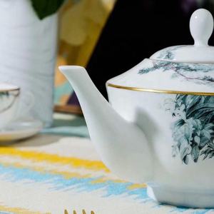 Promotion en gros : Ensemble de café et de thé en céramique à motif jungle série H, 15 pièces - Product Image 4