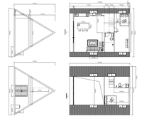 Cabine en bois à cadre en A, petite maison minimaliste préfabriquée, installation rapide en 15 jours, matériau de conteneur en acier imperméable et isolé