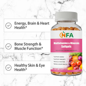 Cápsulas Blandas de Multivitaminas y Minerales OEM ODM con Vitamina, Calcio e Ioduro para Apoyar la Energía, la Inmunidad, la Función Muscular, la Salud Ósea y Cardíaca - Product Image 6