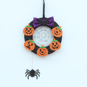 Guirnaldas decorativas de calabaza y calavera de Halloween, adornos colgantes de papel para decoración de festivales, uso para adultos - Product Image 5