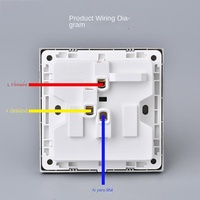 Enchufe de panel táctil duradero de 2 orificios y 3 orificios, estándar británico de 13A, 10A, IP20, para calentador de agua de cocina, 2 salidas, Hong Kong