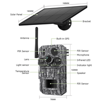 Vente en gros élément de capteur CMOS à détection de champ solaire GPS 4G extérieur intelligent double PIR HD pour caméras de chasse transfrontalières
