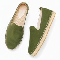 Prix de gros Chaussures décontractées personnalisées Mocassins à enfiler Espadrilles en daim de vache avec bordure en jute