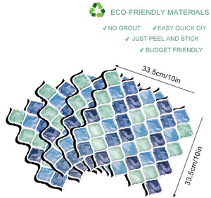 3D gel buccia e bastone piastrelle lanterna <span class=keywords><strong>arabesque</strong></span> disegno buccia e bastone di backsplash della parete - Product Image 4