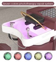Lit de moxibustion professionnel, lit de spa capillaire, lit de shampooing pour salon de coiffure, lavage des cheveux, massage thaïlandais, pédicure, lit de shampooing électrique pour la beauté