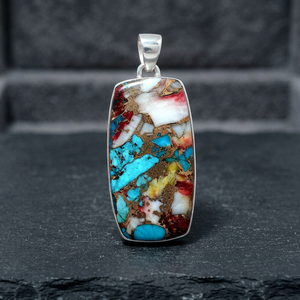 Pendentif en argent sterling 925 massif avec serti clos en rhodonite, bijoux faits à la main, fournisseur ODM OEM - Product Image 3