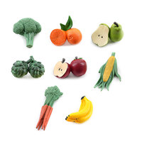 Juego de Modelos de Frutas y Verduras de Plástico Sólido, Juguete Educativo de Aprendizaje Temprano para Niños de 14 Años, Superventas