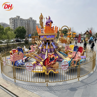 Manèges de loisirs touristiques sur le thème de l'Académie des Elfs : Navette spatiale à commande autonome et avion rotatif pour parc familial extérieur, équipement d'amusement personnalisé