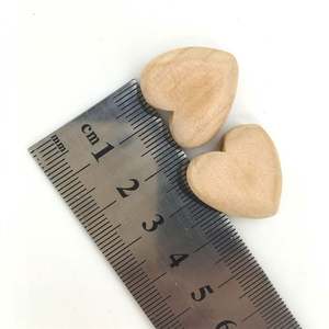 DIY Collar Cuentas de Madera Juguetes de dentición en forma de corazón Arce 20-40mm bolsa OPP cuentas de ganchillo, borla de madera de bebé para persianas - Product Image 3