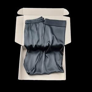 定制基本常规刺绣缎面睡衣套装2件套男士丝绸奢华空白睡衣男士睡衣套装缎面睡衣 - Product Image 3