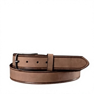 Ceinture formelle pour homme en cuir de vachette véritable, faite à la main, avec boucle en acier, impression par transfert thermique, imperméable et écologique - Product Image 2