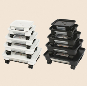 Plafarm JWPL0096 No.3 Plato Rectangular Negro para Macetas, Base de PP, Bandeja Recolectora de Agua, para Suculentas, Cactus, Macetas de Interior - Product Image 1