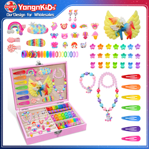 Kit de Fabricación de Joyas <span class=keywords><strong>para</strong></span> Niños, Collar y Pinza <span class=keywords><strong>para</strong></span> el Cabello de Lujo, Personalizado, de Alta Calidad, Hecho a Mano, Regalo Artesanal, Set de Cuentas <span class=keywords><strong>para</strong></span> Niños - Product Image 1