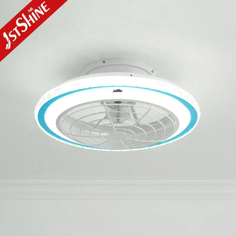 1stshine LED ceiling fan electric flush mount space saving ceiling fan with remote