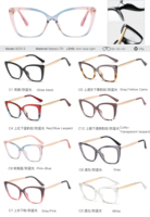 Lunettes de vue œil-de-chat classiques MS 92313 bleu clair, neuves, montures optiques en TR90 ultra-légères à mémoire de forme, mode femme, vente en gros en ligne