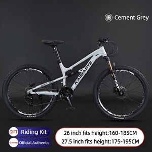 Bicicletta da Montagna Full Suspension 27.5" 24 Velocità Freni a Disco Meccanici Anteriori/Posteriori Alta Capacità di Carico 120kg Telaio in Lega di Alluminio Soft-Tail - Product Image 2
