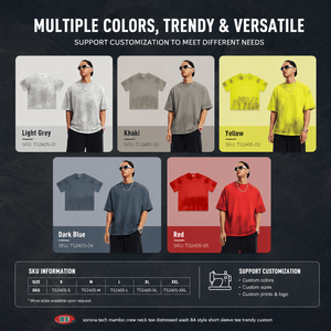 เสื้อยืดโอเวอร์ไซส์ผู้ชาย ผ้าโซโรนา เทค ทีเชิ้ต สไตล์สตรีทแวร์ คอเล็ก แห้งเร็ว ระบายความร้อน UPF50 แอนตี้แบคทีเรีย - Product Image 6