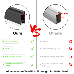 Vst tủ quần áo LED Nhôm hồ sơ ánh sáng cho tủ quần áo nội thất tủ cửa sổ hiển thị cửa hàng Kệ quần áo cửa hàng - Product Image 5