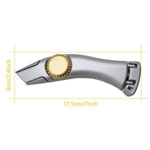 Couteau utilitaire pour projets de bricolage en aluminium pour la découpe de toitures, lame fixe en acier avec crochet en alliage d'aluminium, compatible OEM - Product Image 3
