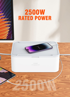 Multiprise sans fil Ldnio SN5310 avec protection contre les surtensions, boîtier de rangement, 2500W, ports USB et câbles électriques, prise US/EU