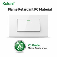 Interruptor de Luz Modular de Pared Kolani 120 Wide Rocker de Una Vía, Panel de Control de Lámpara Iluminado con Botón Grande Oculto 120
