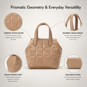 Sac fourre-tout matelassé en cuir PU, sac à bandoulière, sac à main beige pour femme, sac de tous les jours - Product Image 5