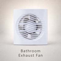 Ventilateur d'extraction mural silencieux de 4 pouces pour salle de bain, faible niveau sonore (50 dB), 15 W, alimentation CA, pour usage commercial et domestique