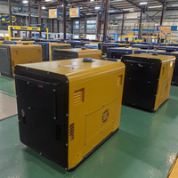 Groupe électrogène diesel silencieux à faible bruit 15 kW 20 kVA, deux cylindres, châssis ouvert, ATS, monophasé/triphasé