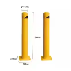 Tiang penghalang parkir pengaman berlapis serbuk kuning penambat keselamatan - Product Image 5