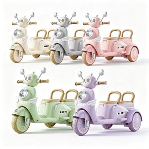 Motocicleta Eléctrica Doble para Niños 2026, Diseño de Dibujos Animados, Material PP/PU, Triciclo de Juguete para Niños de 2 a 12 Años - Product Image 4