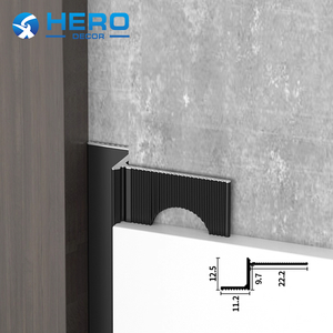 Traitement de surface des murs Profilés en aluminium à rainure d'ombre Finition des joints métalliques Hero pour le plâtrage des carreaux de plafond - Product Image 2