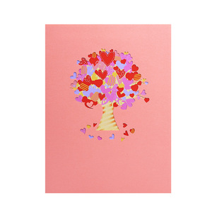 การ์ดอวยพรวันวาเลนไทน์รูปดอกซากุระสีชมพูแบบตัดกระดาษ 3 มิติ เป็นมิตรกับสิ่งแวดล้อม พร้อมการ์ดข้อความ - Product Image 4