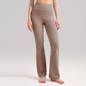 Pantalon évasé de yoga taille haute pantalon de yoga élastique à séchage rapide pour femme pantalon de fitness décontracté en plein air - Product Image 4
