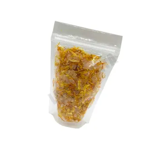 Foot Soak Pedicure Salt Calendula Flower Natural Sea Salt Private Label Spa Bath Salts Transparent Bag