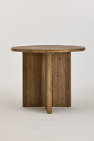 Table de chevet rétro en chêne de style nordique en bois d'orme avec pieds de table irréguliers, adaptée aux chambres à coucher
