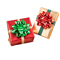 Assortiment de couleurs mini artisanat arcs emballage cadeau de Noël PP lustre métallique confettis étoiles arcs