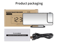 Projectie Led Klok Met Usb Telefoon Oplader Rgb Digitaal Bureau & Tafel Wekker Smart Bed Rgb Projector Klok