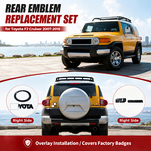 ส่งฟรี 4 ชิ้น ตราสัญลักษณ์รถยนต์ ABS สำหรับติดท้ายรถยนต์ รุ่น FJ Cruiser ปี 2007-2015 สีดำ - Product Image 1
