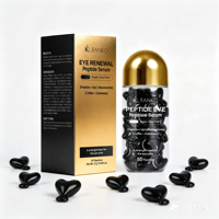 Sérum pour les yeux en capsules personnalisées OEM, peptides, HPR, niacinamide, lisse les ridules, atténue les cernes, soin des yeux, cosmétiques